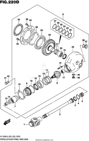 Propeller Shaft/final Drive Gear (vl1500btl8 E28) Schematic