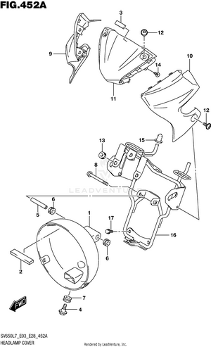 Headlamp Cover Schematic