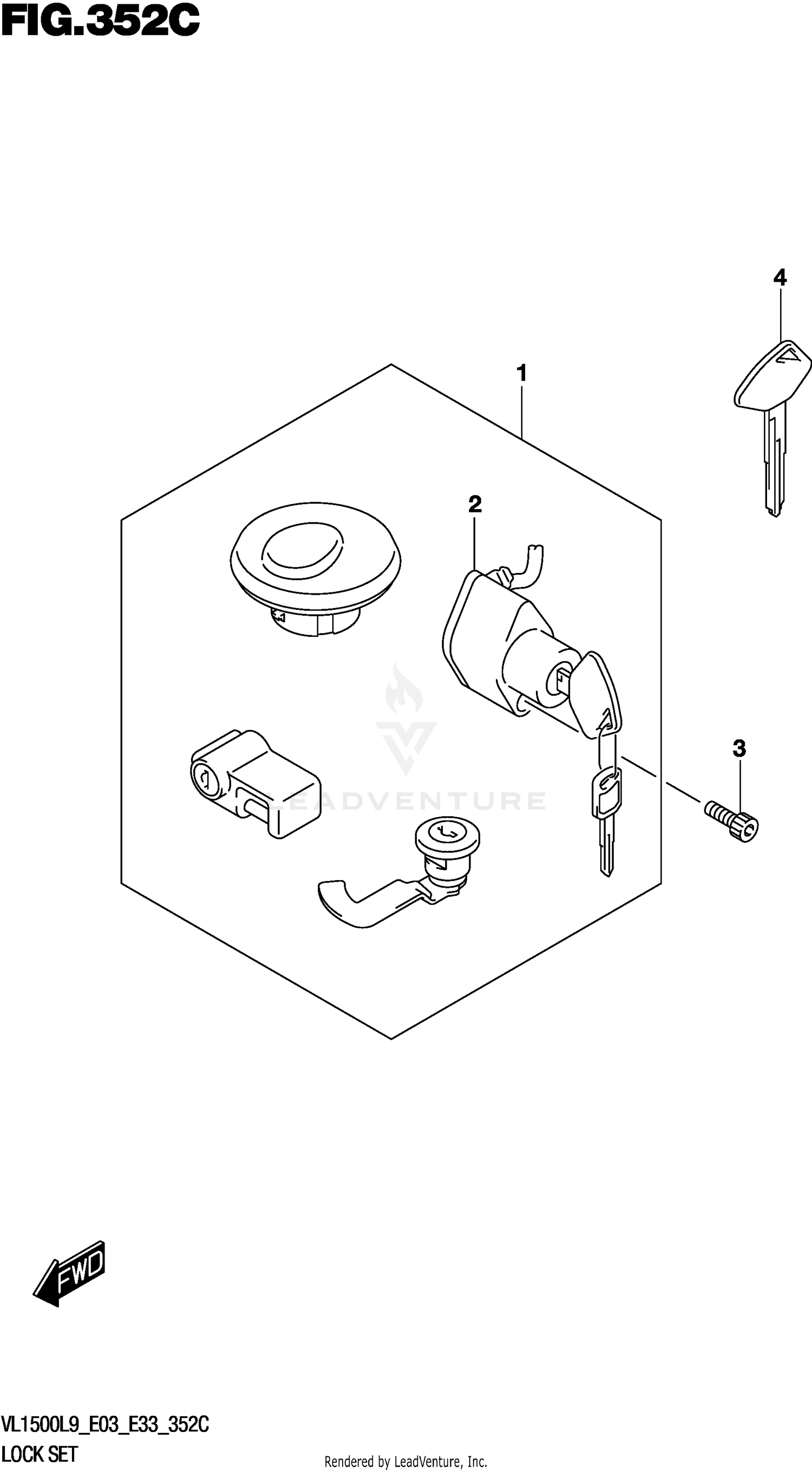 LOCK SET (VL1500TL9 E03)