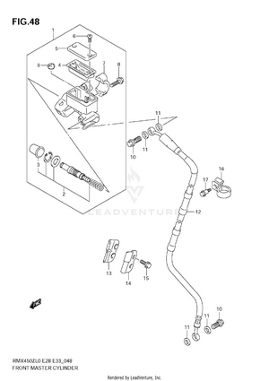 Front Master Cylinder Schematic