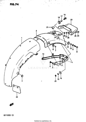 Rear Fender Schematic