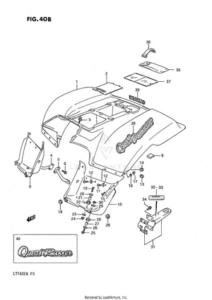 Rear Fender (model M/n) Schematic