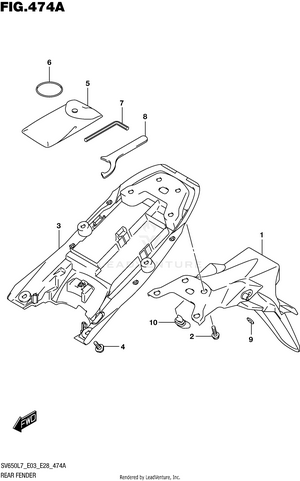Rear Fender Schematic
