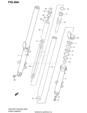 Front Damper (model K3) Schematic
