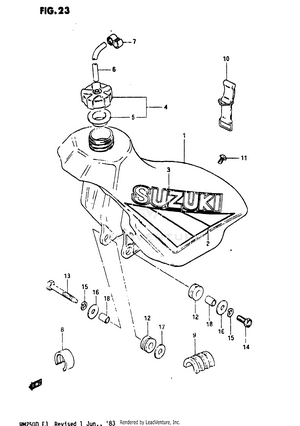 Fuel Tank (model D) Schematic