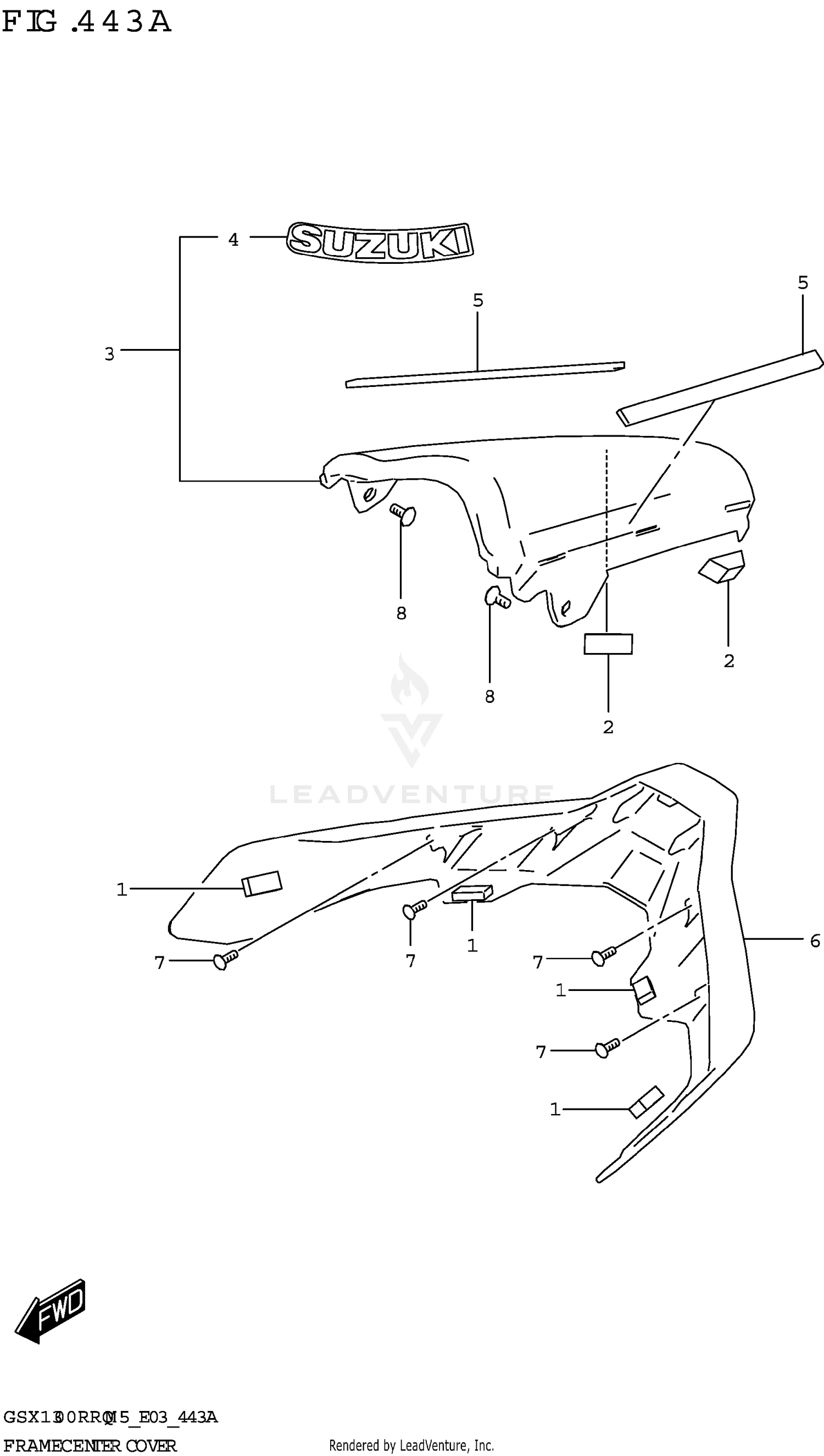 FRAME CENTER COVER (GSX1300RRQ)