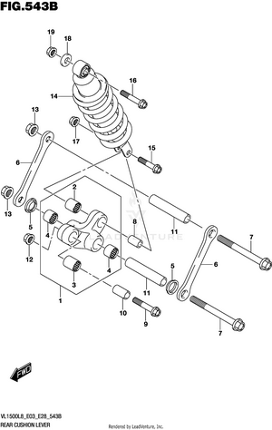Rear Cushion Lever (vl1500bl8 E28) Schematic