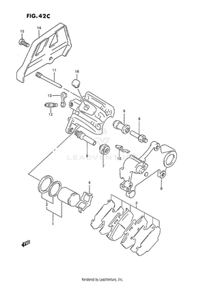 Rear Caliper (model P/r/s/t) Schematic