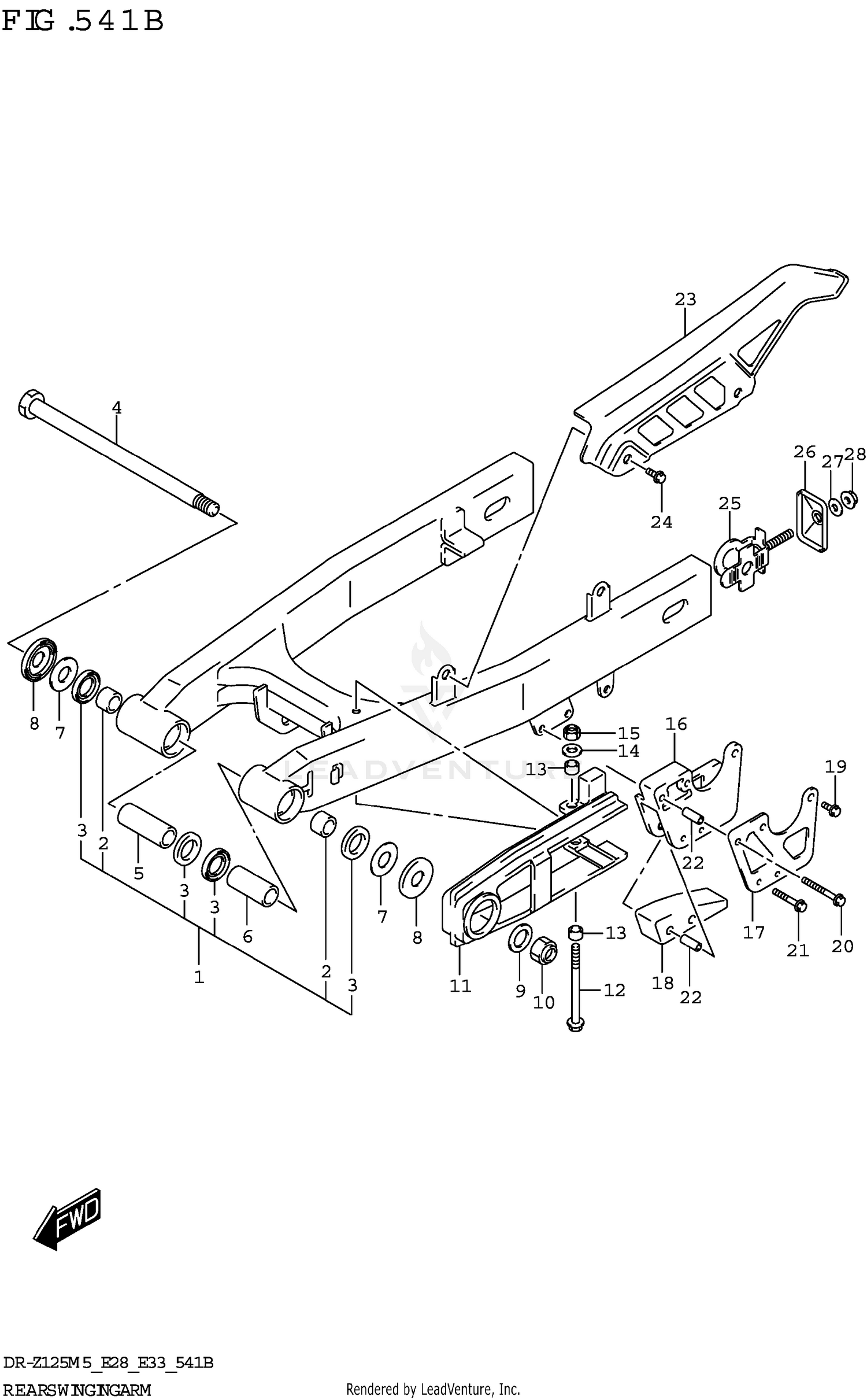 REAR SWINGINGARM (DR-Z125)