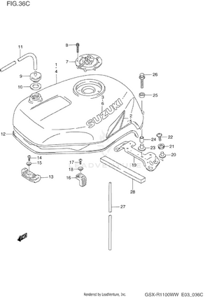 Fuel Tank (model V/w) Schematic