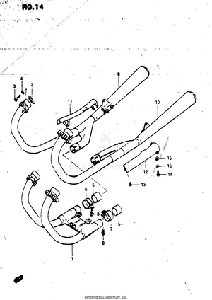 Muffler (model D) Schematic