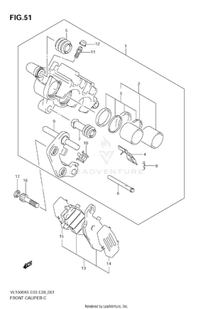 Front Caliper Schematic