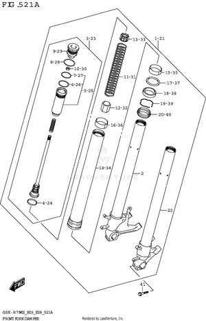 Front Fork Damper Schematic