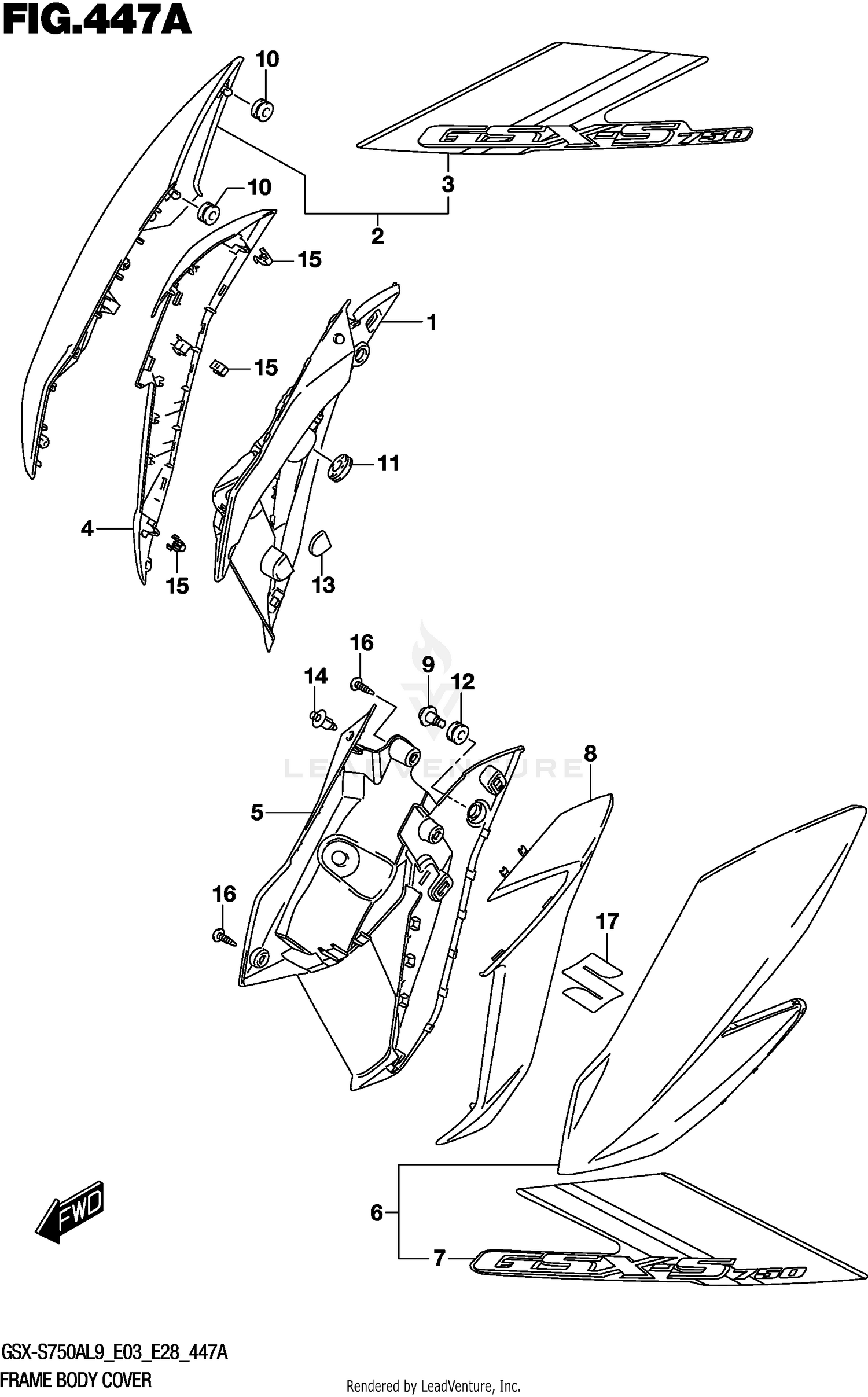 FRAME BODY COVER (GSX-S750ZL9 E03)