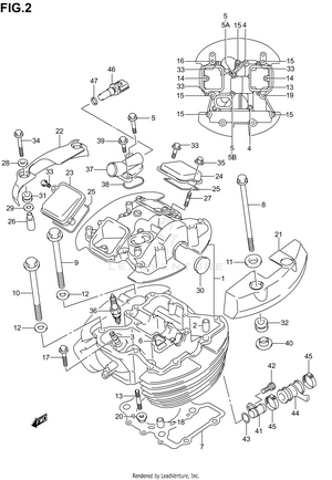 Front Cylinder Head Schematic