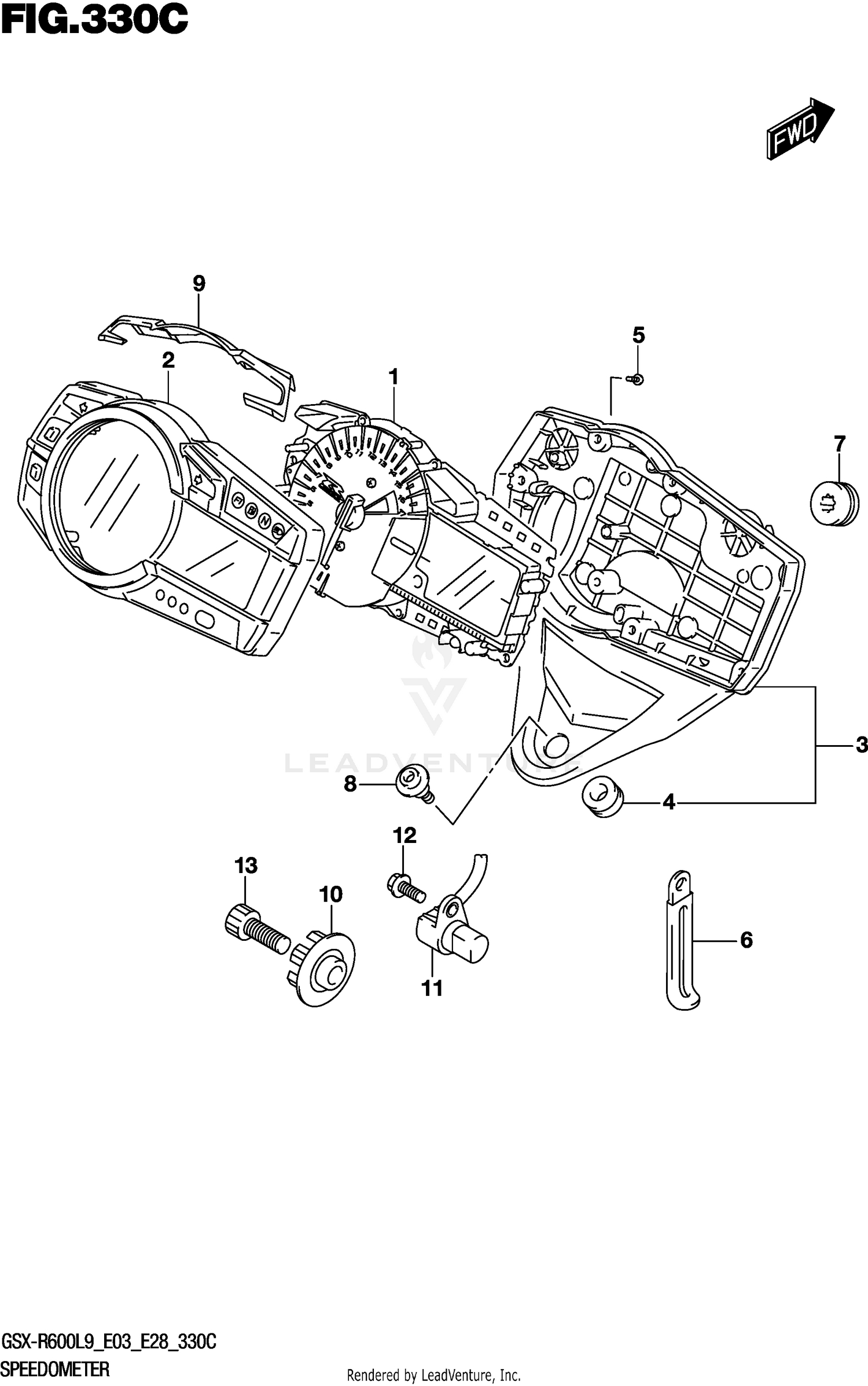 SPEEDOMETER (GSX-R600L9 E33)