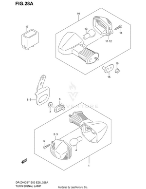 Turn Signal Lamp (model K2/k3/k4) Schematic