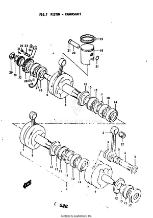 Piston - Crankshaft Schematic