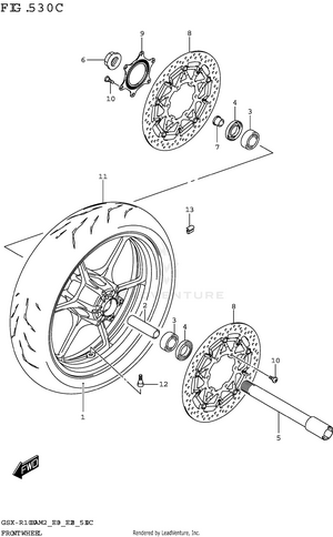 Front Wheel (gsx-r1000a) Schematic
