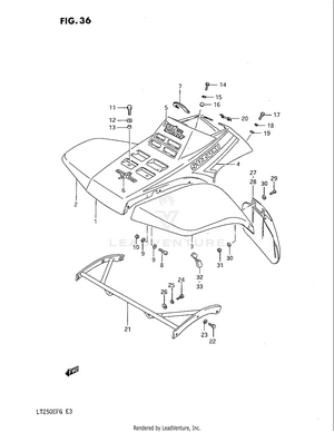 Front Fender (model F) Schematic
