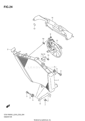 Radiator (gsx-r600l3 E33) Schematic