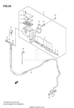 Clutch Master Cylinder (model K5/k6) Schematic