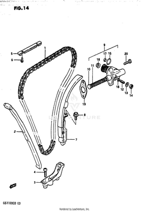 Cam Chain (model Z) Schematic
