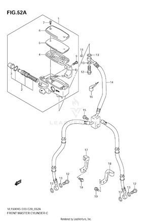 Front Master Cylinder (model K7/k8/k9) Schematic