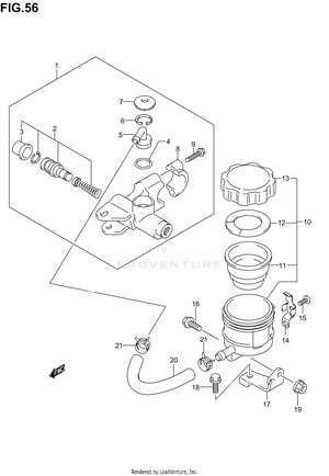 Front Master Cylinder (sv1000sk3/sk4/sk5) Schematic