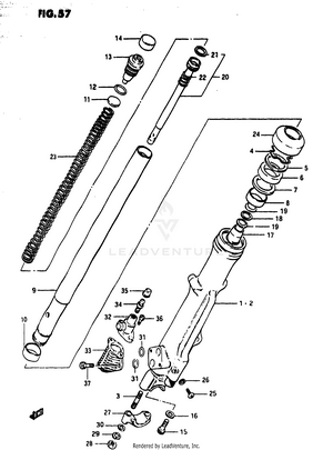 Front Damper (gs1100esd) Schematic