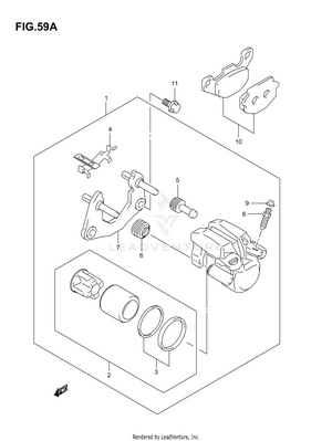 Rear Caliper (model K5/k6/k7) Schematic