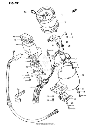 Speedometer (model N/p/r/s) Schematic