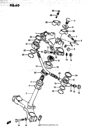 Steering Stem (gs1100esd) Schematic
