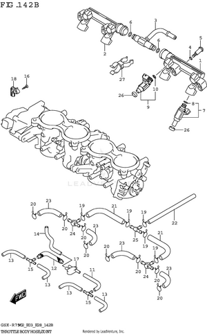 Throttle Body Hose/joint (e33) Schematic
