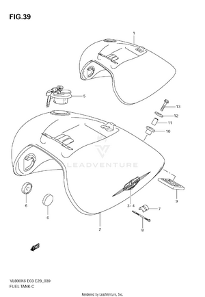 Fuel Tank (vl800k6/tk6) Schematic