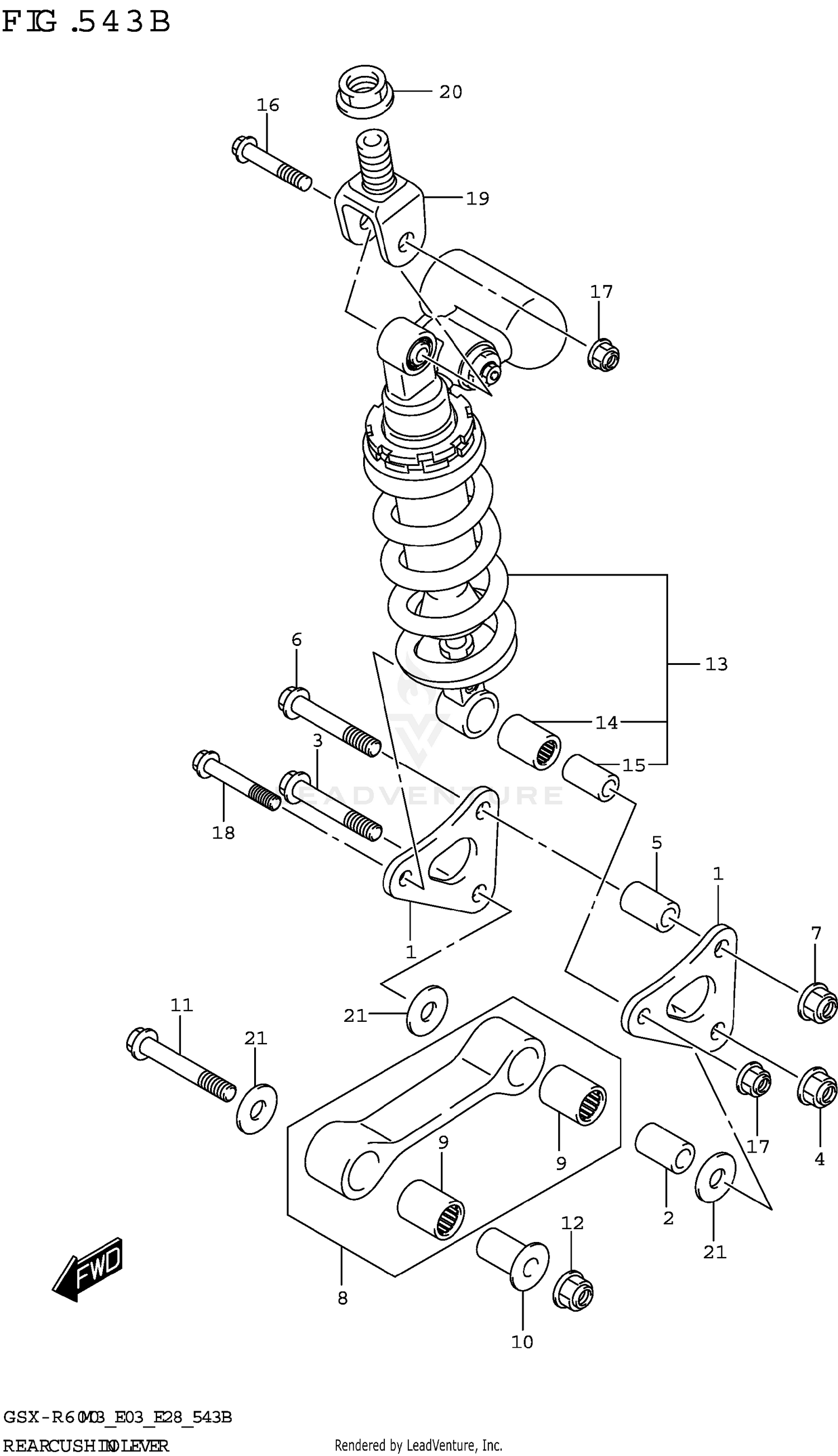 REAR CUSHION LEVER
