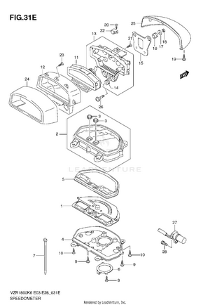 Speedometer (vzr1800zk8) Schematic