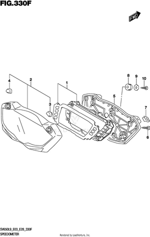 Speedometer (sv650xal9 E33) Schematic