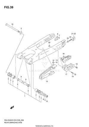 Rear Swinging Arm Schematic