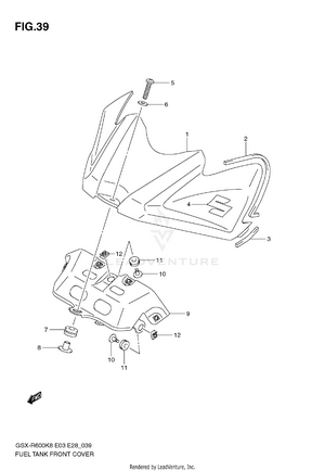 Fuel Tank Front Cover Schematic