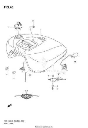 Fuel Tank (vlr1800k8/k9) Schematic