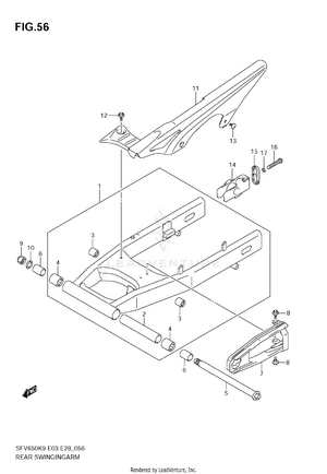 Rear Swingingarm Schematic