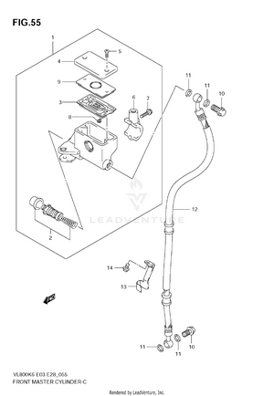 Front Master Cylinder (model K6) Schematic