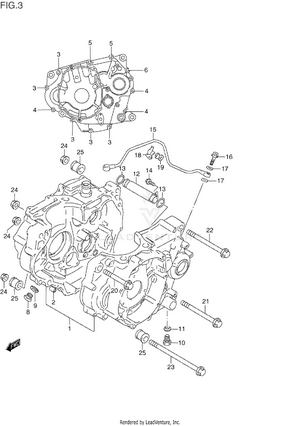 Crankcase (model L/m/n/p) Schematic