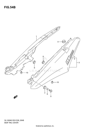 Seat Tail Cover (model K4) Schematic