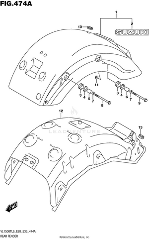 Rear Fender Schematic