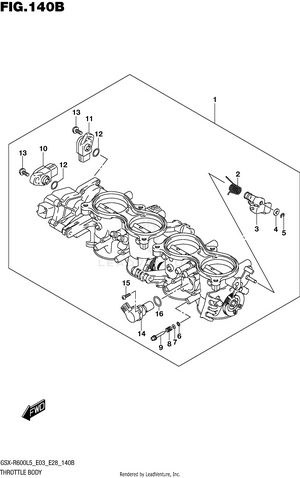 Throttle Body (gsx-r600l5 E28) Schematic