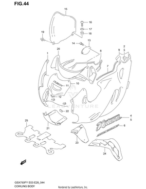 Cowling Body (model W) Schematic