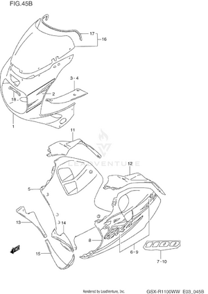 Cowling Body (model R 33j) Schematic