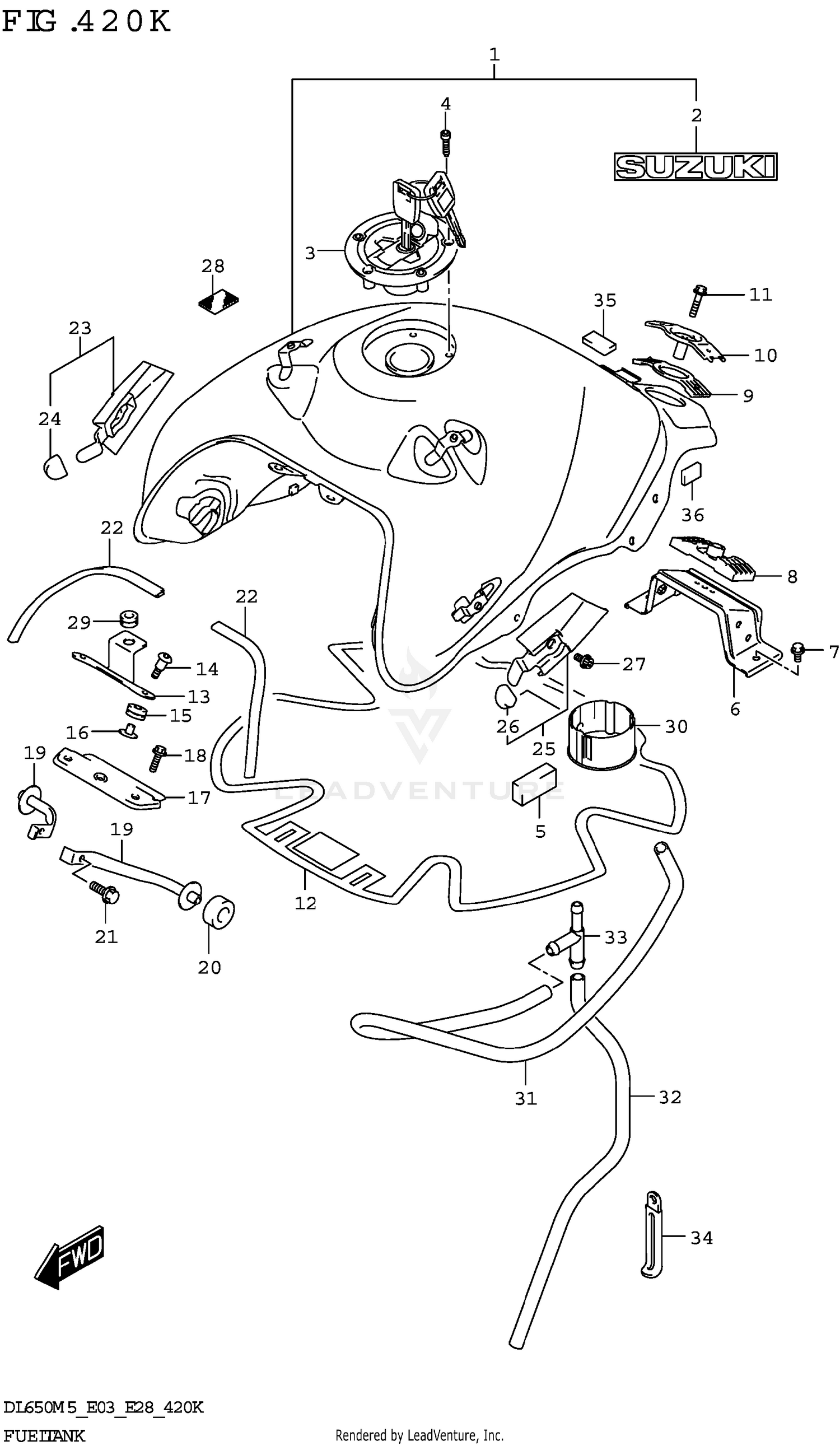 FUEL TANK (DL650A:E33)